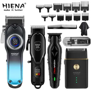 Men's Professional Cordless Hair Clipper Set, 5-Piece Electric Precision Trimming Kit with Storage Box for Home Barber Use