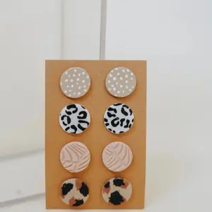 THE OLIVIA | Set of 4 | Polymer Clay Earrings | Boho Earrings | Stud Earrings | Handmade Earrings | Lightweight Earrings | Studs | Earrings