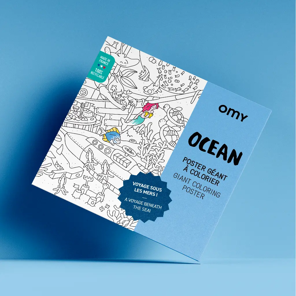 Ocean Giant Coloring Poster For Family Fun And Underwater Artwork