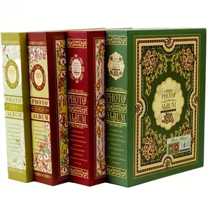 Large 6-Inch 200-Page Boxed Scrapbook Photo Album, 4r 6-Inch Plastic Cover, 50 Inner Pages, Ideal for Memories, Perfect Gift Choice