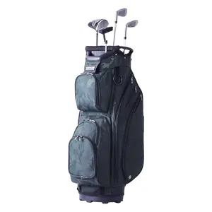 VEVOR Golf Cart Bag with 14 Way Organizer Divider Top, Summervibes, 36” 11 Pockets Premium Nylon Cart Bag, Durable Golf Bags with Handles & Dust Cover & Detachable Straps for Men & Women, Army Green