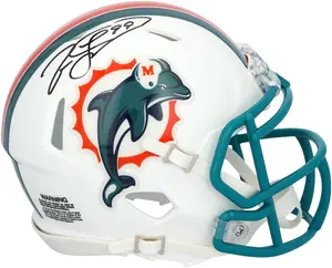 Jason Taylor Miami Dolphins Autographed Riddell 1997-2012 Throwback Speed Mini Helmet - Fanatics Authentic Certified