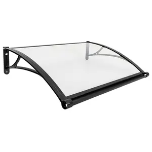 Modern Wall-Mounted Shelter for Porches & Gardens - Aluminum Alloy, 40x30x9in, 187lbs Capacity