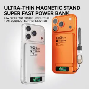 Original alloy Powerbank for magsafe external auxiliary battery magnetic Power banks wireless charger for iPhone 12 13 14 15plus 16PRO 17promax Apple Watch, Earbuds