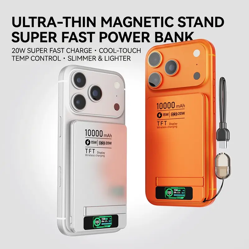portable power bank with wall outlet Phonesuit Journey All-in-One Battery Pack for Smartphones & Tablets - 35W PD 10,000mAh, Portable Chargers Power Packs | JOURNV2-10K