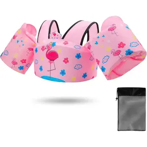 Toddler Swim Vest Floaties for 22-66 lbs / 2-6 Y Kids Swim Jacket with Adjustable Safety Buckle Arm Wings Swim Training for Boys and Girls Beach Boating Pool Floats