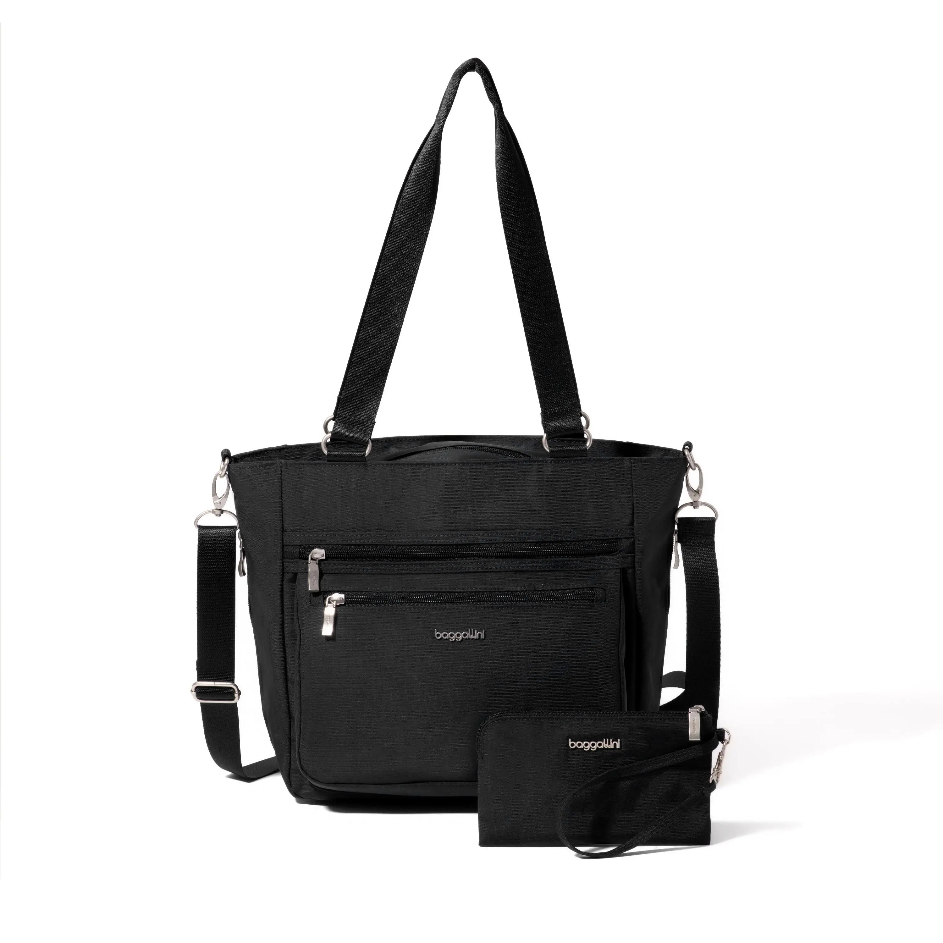 Baggallini 2-in-1 Women's Tote Bags, Modern Everyday Shopper Tote Bag with Wristlet for Women