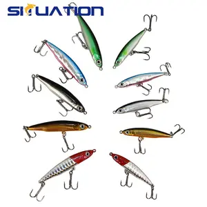 SIUATIONA 5 metal fishing baits, hard bait, metal fishing bait, realistic design, hooks, fishing gear, suitable for salmon and perch