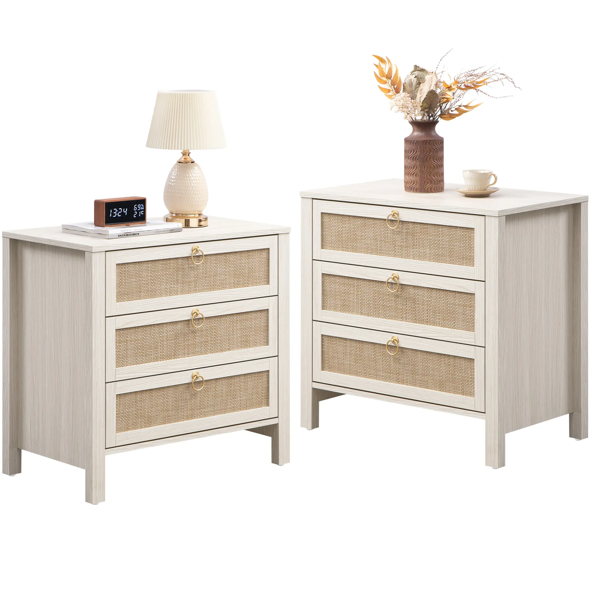 White Cream Oak(3 dresser)