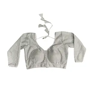 Clearance sale: Third quarter sleeve glitter blouse