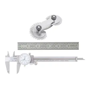 Automotive Measurement Tool Kit | Dial Caliper, Ruler & Screw Pitch Gauge