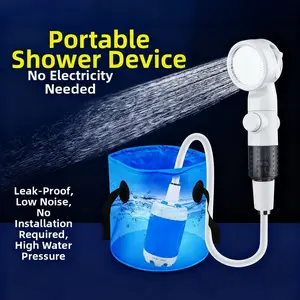 Portable Rechargeable Electric Shower Pump| Multi-Use Outdoor Shower for Camping, Pet Bath, Dog Shower, Car Wash, Gardening, Hiking, Dorm Life, RV Travel, Emergency Water, Plant Watering|  Low-Pressure Boost for Outdoor, Home & On-the-Go Use