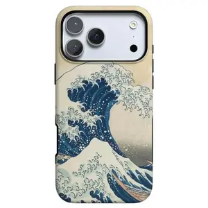 Art Phone Case, Japanese Wave Ocean Design, Aesthetic Protective Cover, Slim Durable Case
