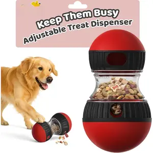 Interactive   Puzzle Toys,  Dispensing  Enrichment Toys to Keep Them Busy, Adjustable Puppy Puzzle Feeder for  Dogs, Cognitive  for Small Medium Large Breed, Red