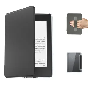 Protective Clear Case with Hand Strap for 7'' Kindle Paperwhite 12th Gen 2024 & Colorsoft Signature Edition 2024, Foldable Stand & Auto Sleep/Wake