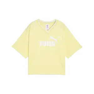 PUMA Womens Essentials Relaxed Cropped Jersey Casual - Yellow