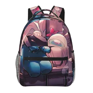 Among Us all-over print large-capacity backpack for daily commuting, outdoor hiking, and business; cartoon casual merch laptop daypack school bag; gift for women and men