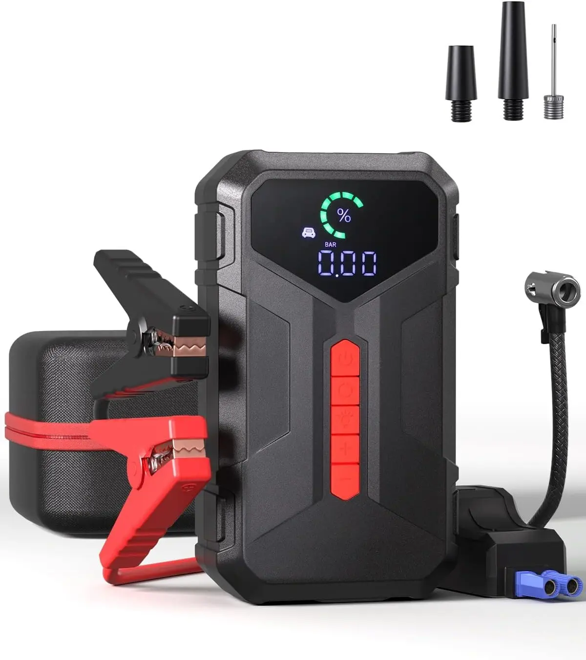 DIBMS 4000A 12V Lithium Car Jump Starter - 150PSI Air Compressor, Type-C Quick Charge, All-in-1 Car Jump Box for 8.5L Gas/7L Diesel Engines
