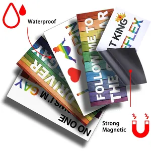 Car Stickers -10Pcs LGBT Rainbow Magnetic Bumper Decals Funny Prank Stickers, Waterproof Car Accessories for Truck Vehicle Luggage Window, Pride Gay Gifts Perfect Present For LGBT