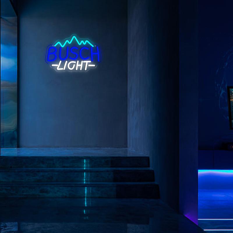 Busch Light Neon Signs for Wall Decor Neon Lights for Bedroom Led Signs Suitable for Man Cave Bar Pub Restaurant Christmas Birthday Party Gift Led Art Wall Decorative Crs Light Bar Sign, 5V Usb Power