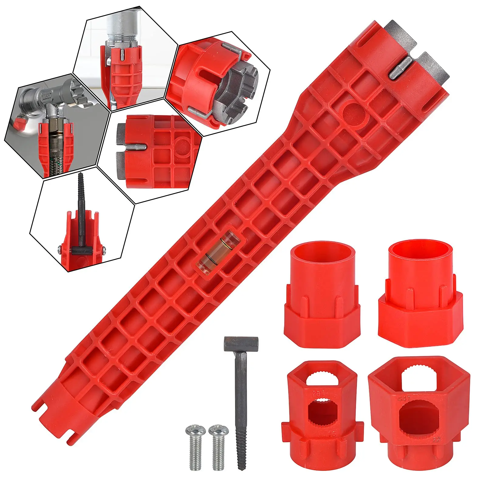 14-in-1 Faucet and Sink Installer,Faucet and Sink Wrench, Multi-functional Wrench for Toilet, Sink, Bathroom, Kitchen Plumbing Installation and Repairs
