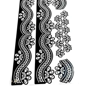 Henna Stencils Full Set Palm Feet Fingers Design for Temporary Henna Tattoos