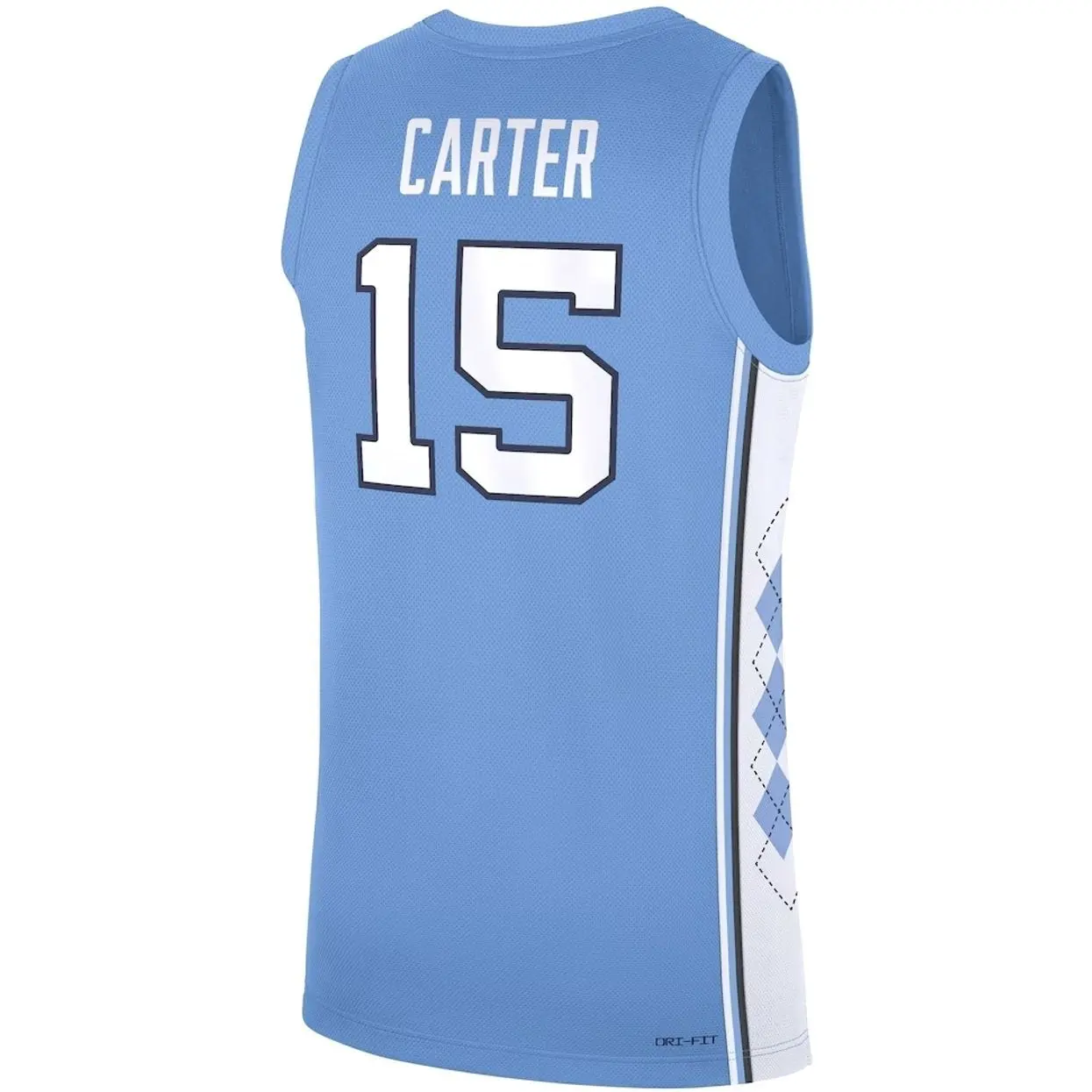 Unisex Basketball #15 Carter North Carolina Tar Heels Team Road Replica Basketball Jersey - Carolina Blue