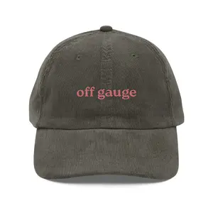 Off Gauge – Vintage Corduroy Cap (Pink/Olive)