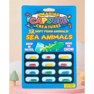 Water Expandable Capsule Sponge Toys, Magic Pill Shape Growing Water Toys for Kids, Creative Novelty Absorbent Sponge Toys | Perfect Gift & Party Favors