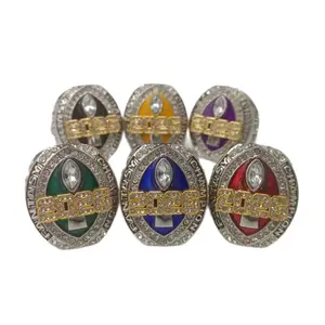 2026 New Fantasy Football Commemorative Ring, Large Ring new hot-selling men's gift Two-tone Zinc Alloy Popular Style World Cup