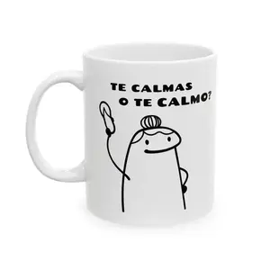 Te Calmas O Te Calmo Funny Latina Mom Mug, Hispanic Mom Energy Coffee Cup, Abuela, Tia, Best Friend Mother's Day Gift Funny Ceramic Coffee Cup, Sarcastic Humor Drinkware