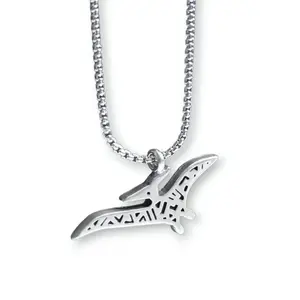 Pterodactyl Pewter Dinosaur Necklace