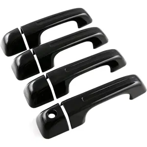 Glossy Black Style Stick-On Door Handle Covers Compatible with 2019&Up R-am 1500