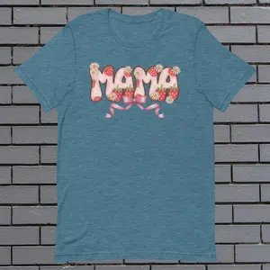 Strawberry Mama Bella Canva Unisex t-shirt Graphic Print tshirt for