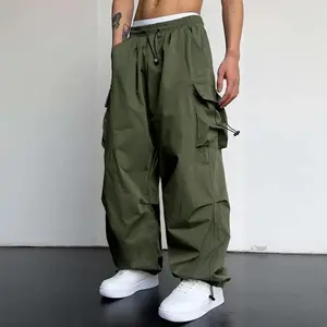 Harajuku Oversized Cargo Pants Men's Streetwear Vintage Hip Hop Wide Leg Baggy Pants Male Casual Parachute Pants Techwear Menswear Pocket