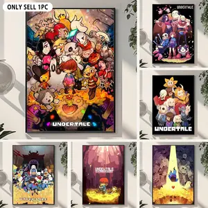 Hot Game U-Undertale Poster HD Sticky Waterproof Wall Art | High Quality Print Aesthetic Home Living Bedroom Bathroom hallway Decor Trendy Room Decoration | Multiple Size Options Available