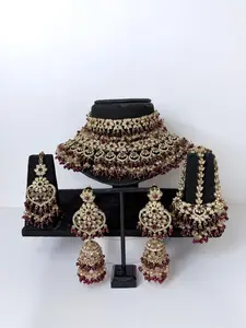 Bollywood Azmira Set with Choker, Necklace, Jhumka, Mangtika and Jhoomar