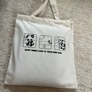 Panda tote bag focus on patience!
