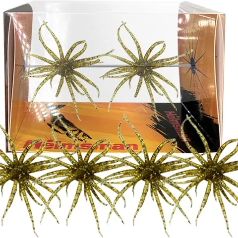 4-Piece Value Pack Sea Urchin Floating Fishing Lures - TPR Elastic Soft Bait with Realistic Fuzzy Dice, Reflective Stars, 6cm 6-Color Artificial Worm for Bass Fishing Tackle (Saltwater, Freshwater)