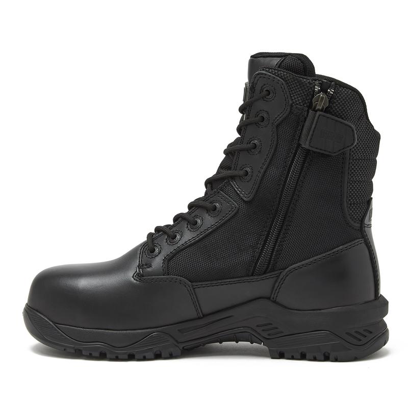 Magnum - Strike Force 8" Side Zipper Tactical Boots - Designed for Police, EMS, Security, Military, Hunting & Motorcycle w/Slip Resistant Michelin Outsole and Composite Toe