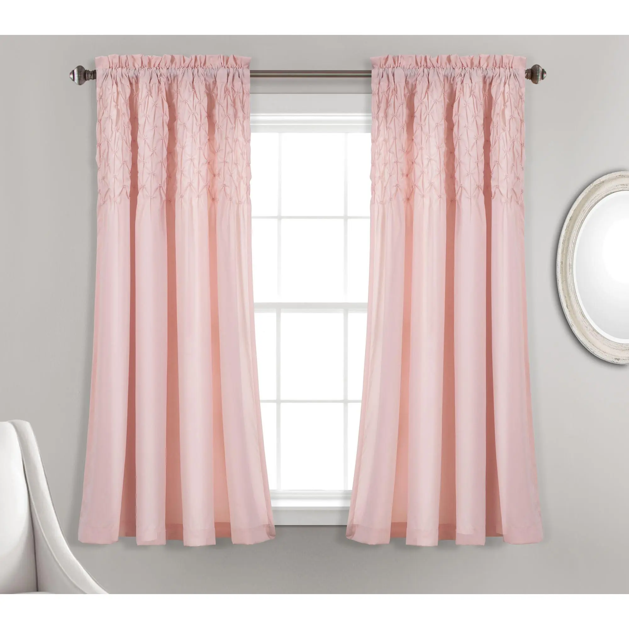 Bayview Window Curtain Panels 54X63+2 Set by Lu sh Decor