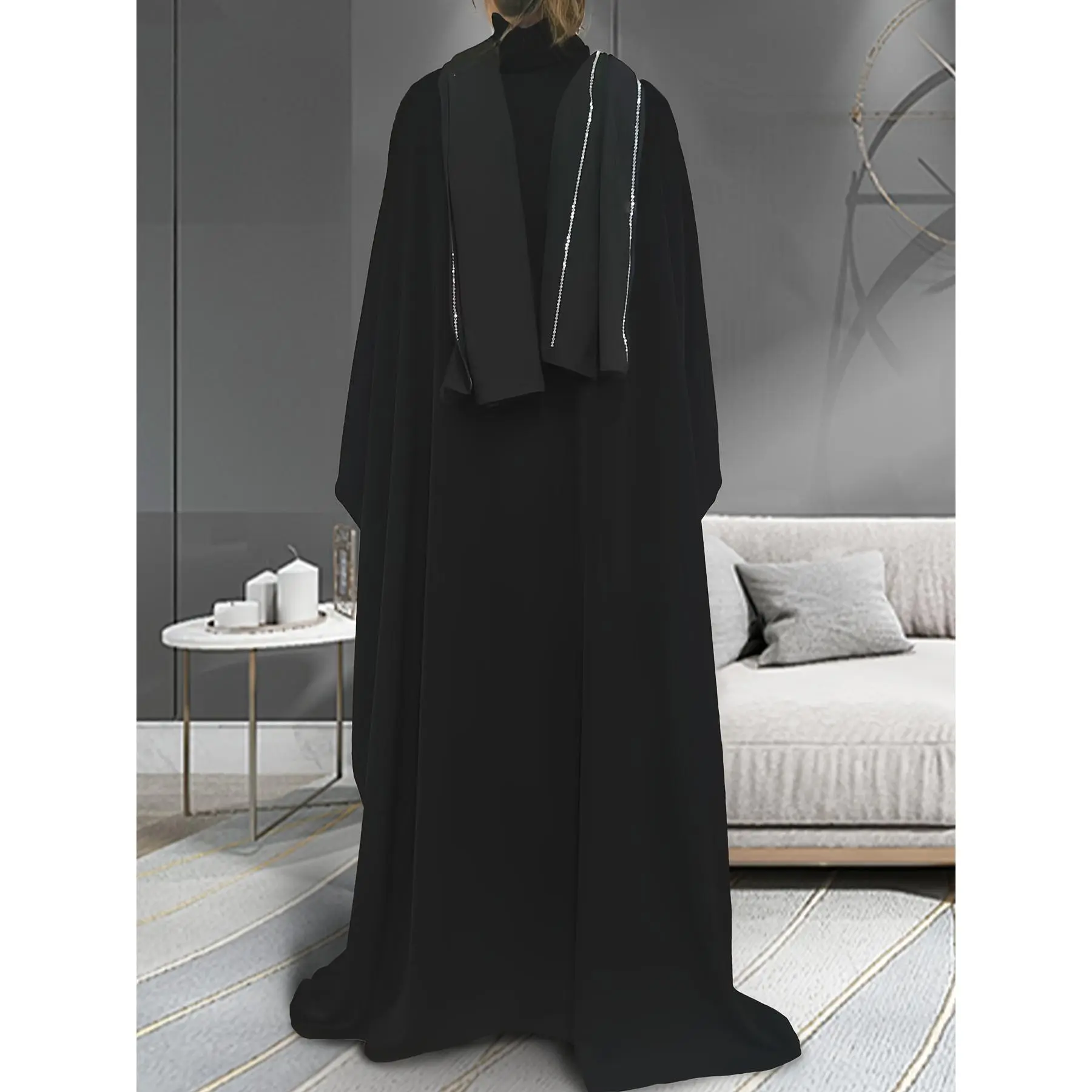 2025 New Fashion Dress with Zipper Batwing Sleeves, Patched for Prayer Wear, Long Kaftan for Muslim Women - Casual Home, Party Attire, Loose Fit Abaya in Vibrant Reds, Casual Attire | Relaxed Fit Dress | Zippered Dress