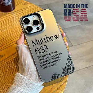 Phone Case for iPhone 16 Pro Max 15 Plus 16E 14 13 12 11 XR XSS Simple English Time Pattern Matte Military-Grade Drop Protection Silicone Cover