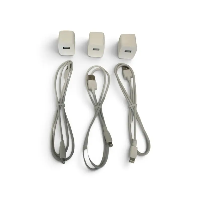 3-Pack USB Chargers to Lightning Cables for Fast Charging and Reliable Connectivity