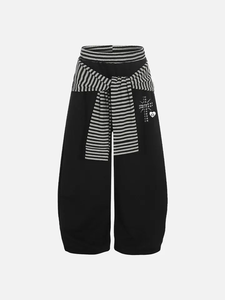 Aelfric Eden Stripe Layered Baggy Barrel Sweatpants