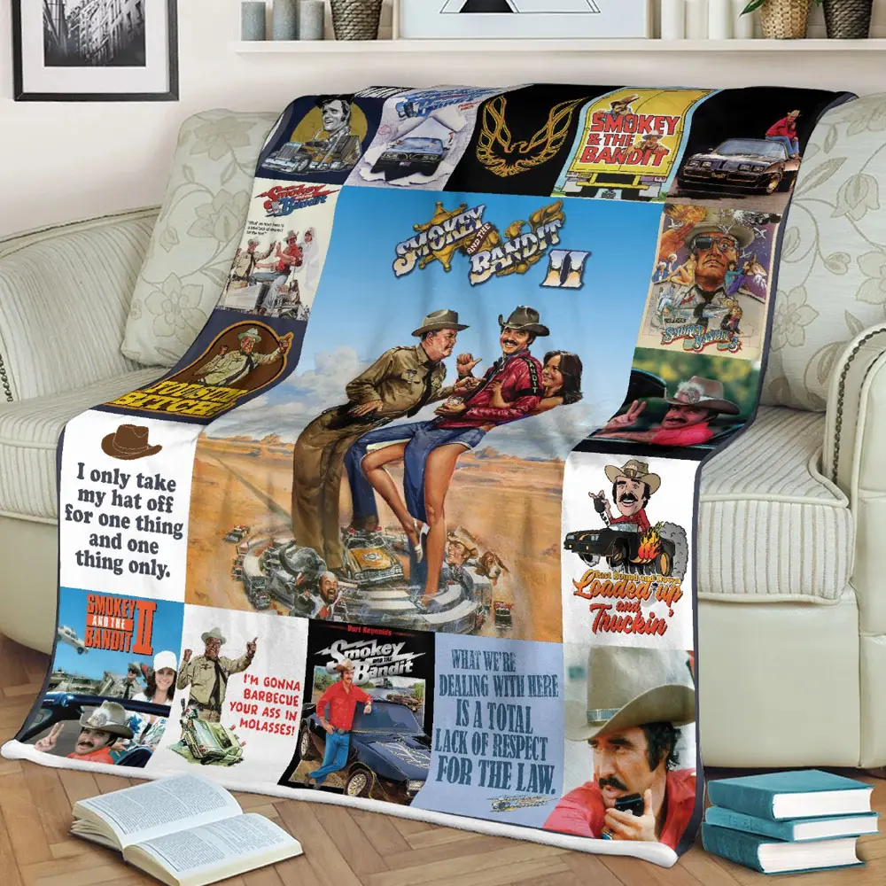 Sm0key and The Bandit Fleece/Sherpa Blanket 30x40 50x60 60x80