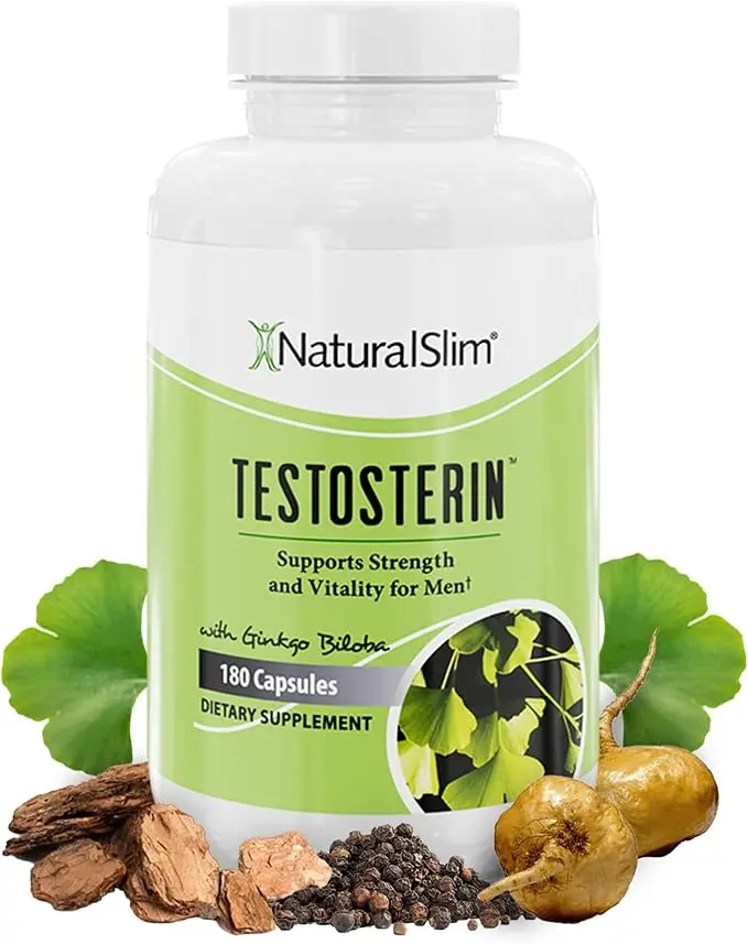 Natural Testosterone Support for Men –  180 Capsules – Boost Energy & Drive