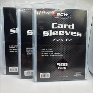 BCW Penny Card Soft Sleeves 3 Packs of 500 Sleeves for Standard Sized Cards