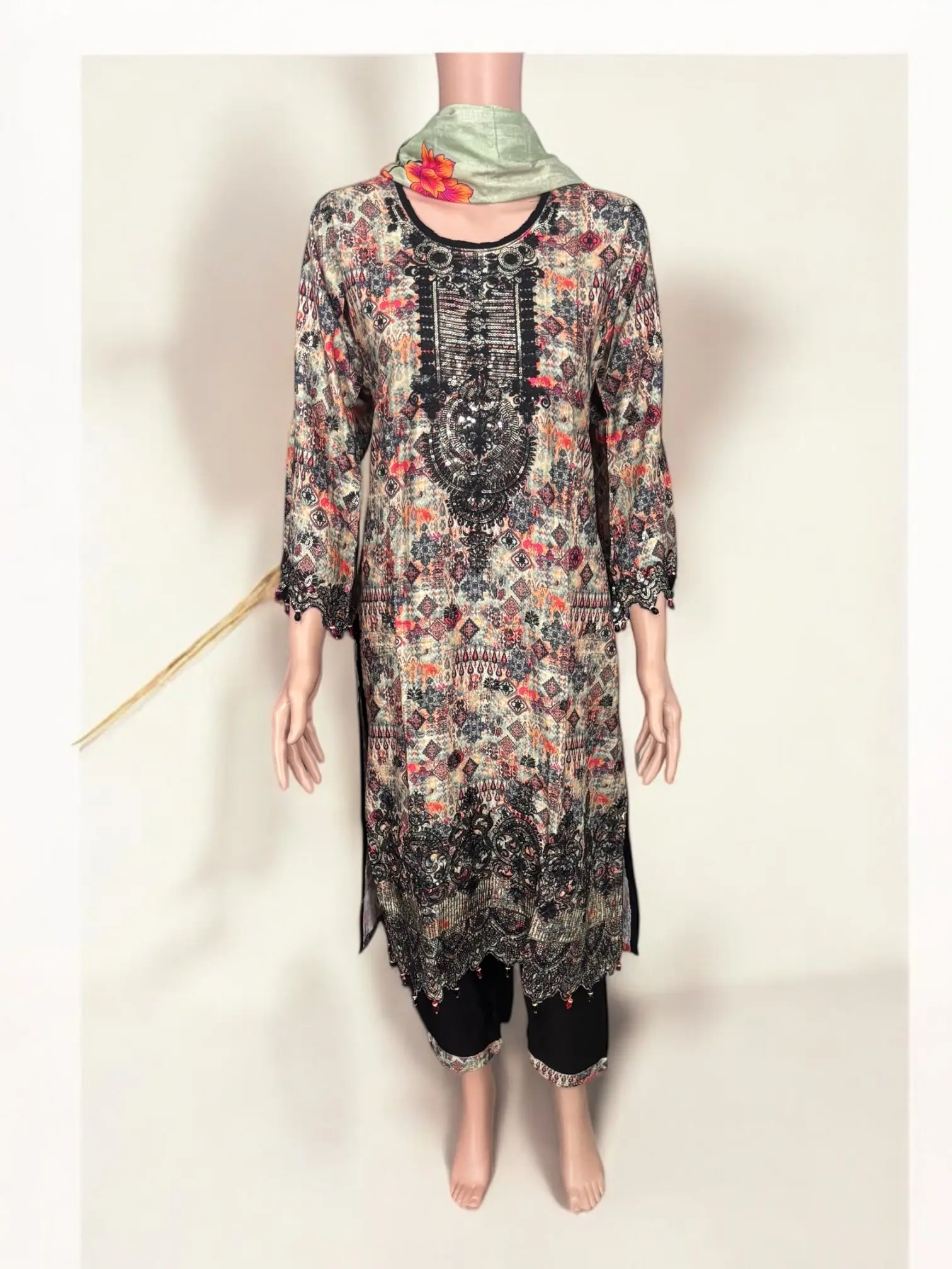 Traditional Soft Cotton Designer Salwar Kameez Suit - Ethnic Wear for Women - 216