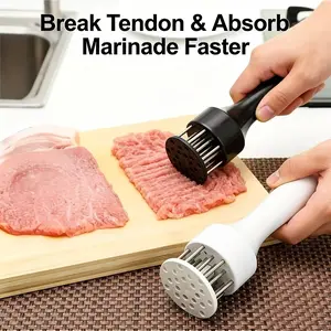 2-Pack Stainless Steel Meat Tenderizer Tools, Non-Slip Handle, for Beef Pork Chicken, Kitchen Cooking Tool, with Hanging Hole, BBQ Accessories